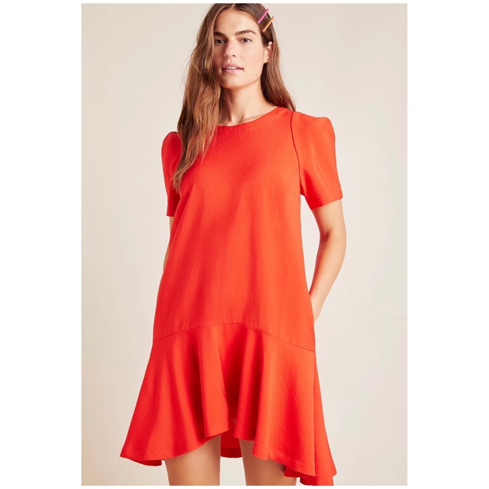 Anthropologie Rousseau Flounced Mini Dress